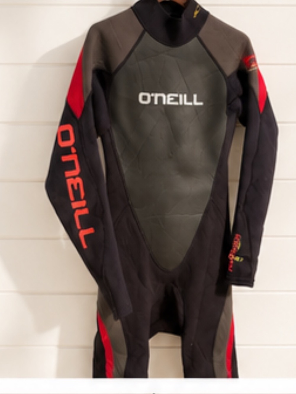 O'Neill Black Wetsuit with Red Logo Accent